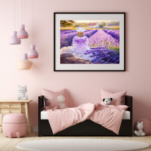 Poster: Lavendelparfüm am Rand der Felder