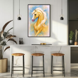 Poster: Elegantes Palomino Pferd