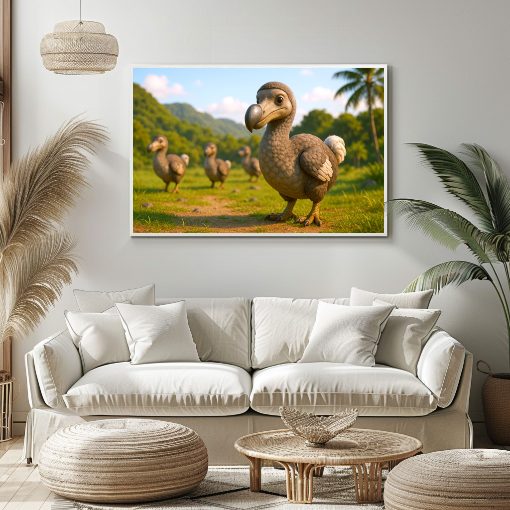 Poster: Ausgestorbene Tiere - Neugieriger Dodo im Comic-Stil - Image 3