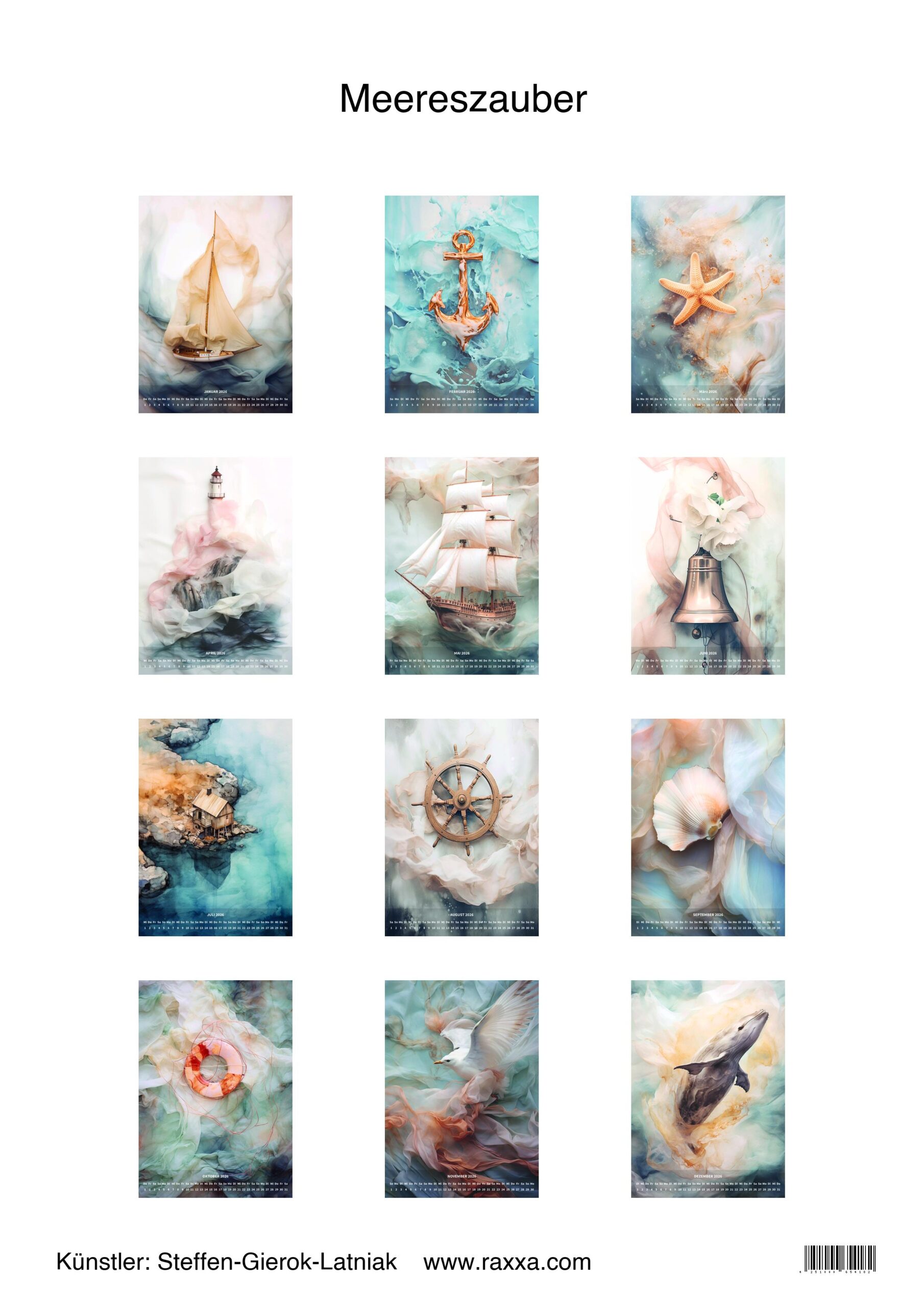 raxxa Premium-Monatskalender Meereszauber – Image 2