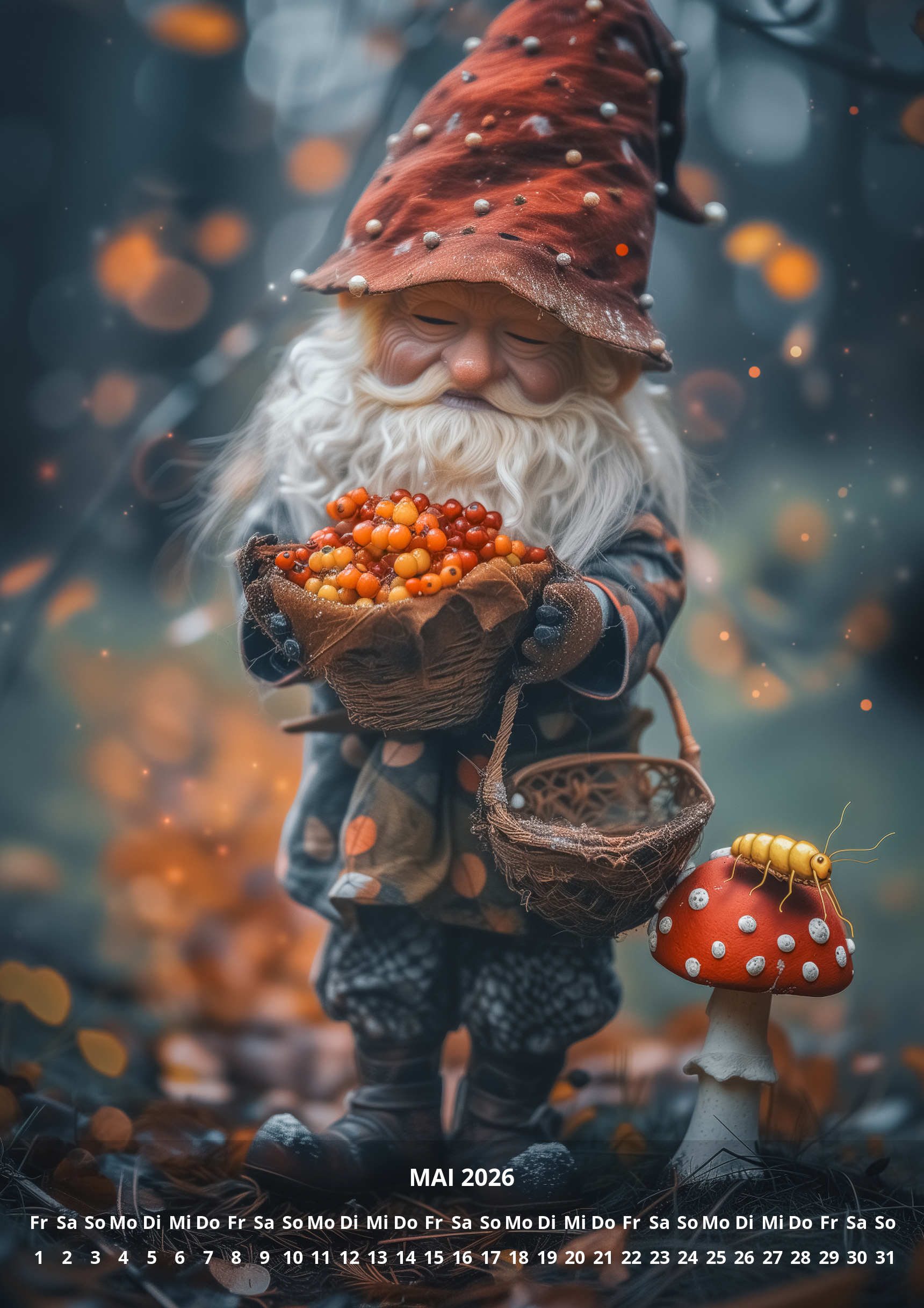 raxxa Premium-Monatskalender Zwerge 2026 - Image 7