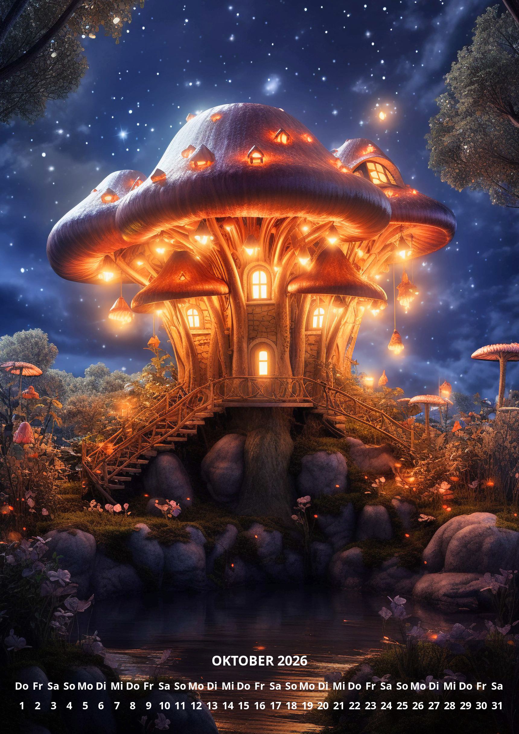 raxxa Premium-Monatskalender Magische Märchenhäuser 2026 - Imagen 12