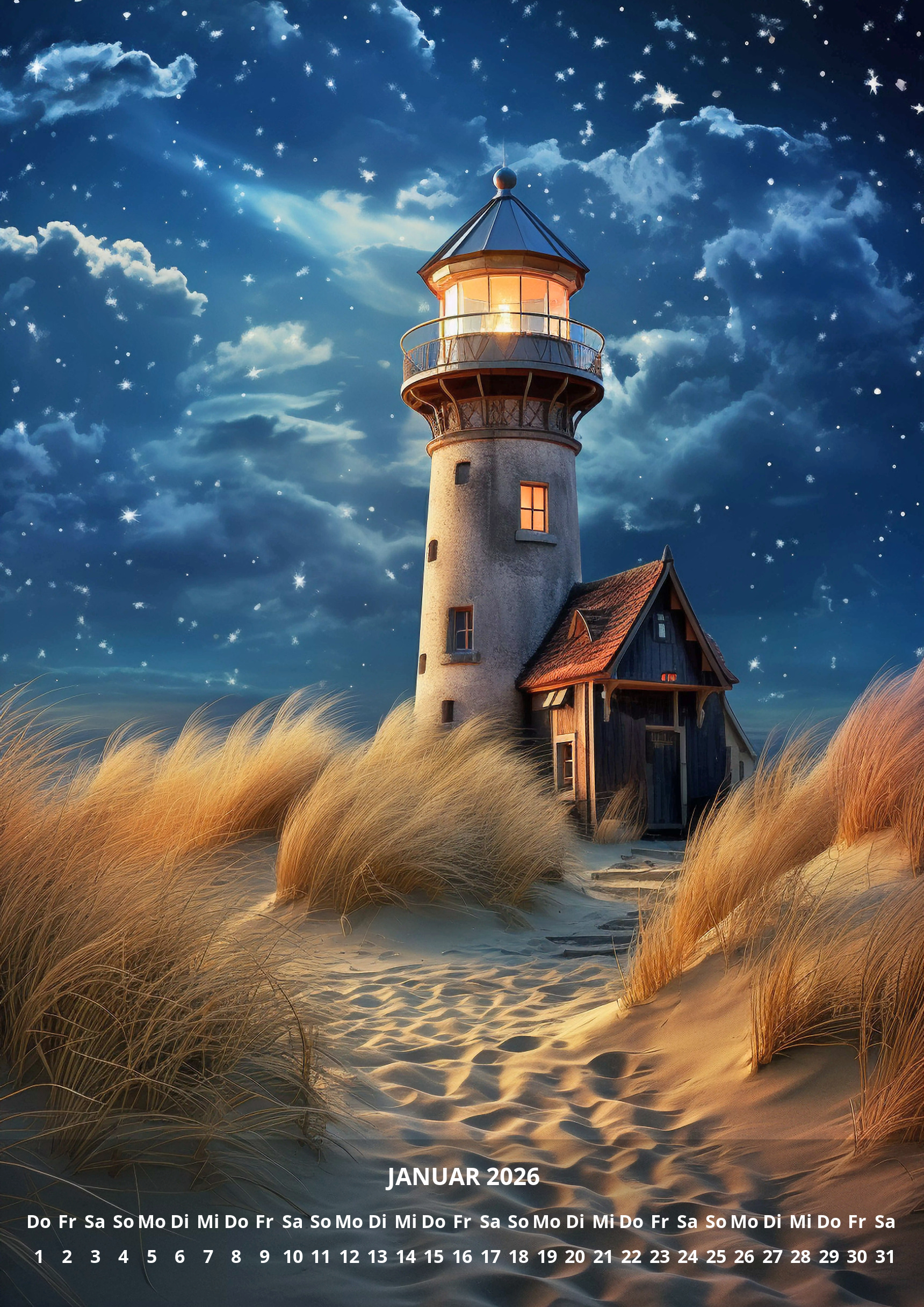 raxxa Premium-Monatskalender Magische Märchenhäuser 2026 - Imagen 3