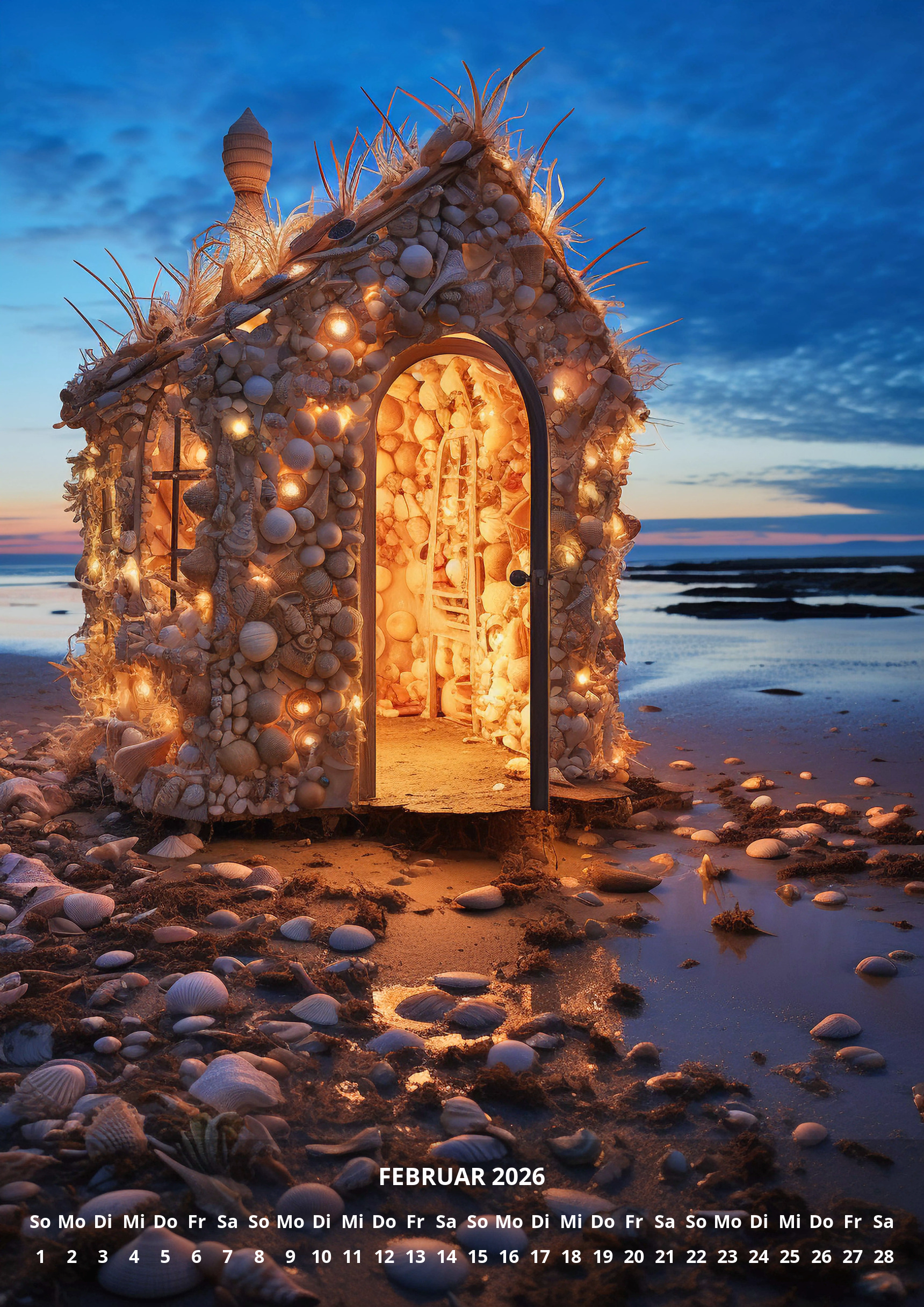 raxxa Premium-Monatskalender Magische Märchenhäuser 2026 - Imagen 4