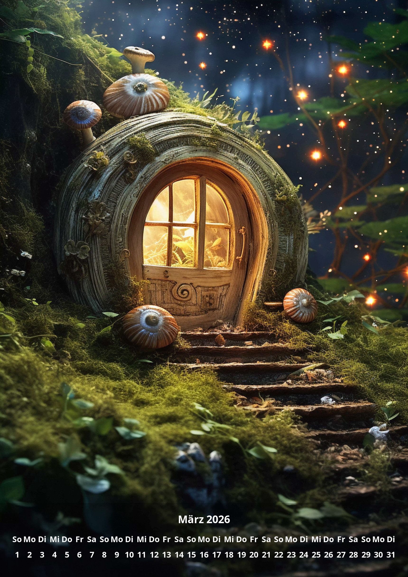 raxxa Premium-Monatskalender Magische Märchenhäuser 2026 - Imagen 5
