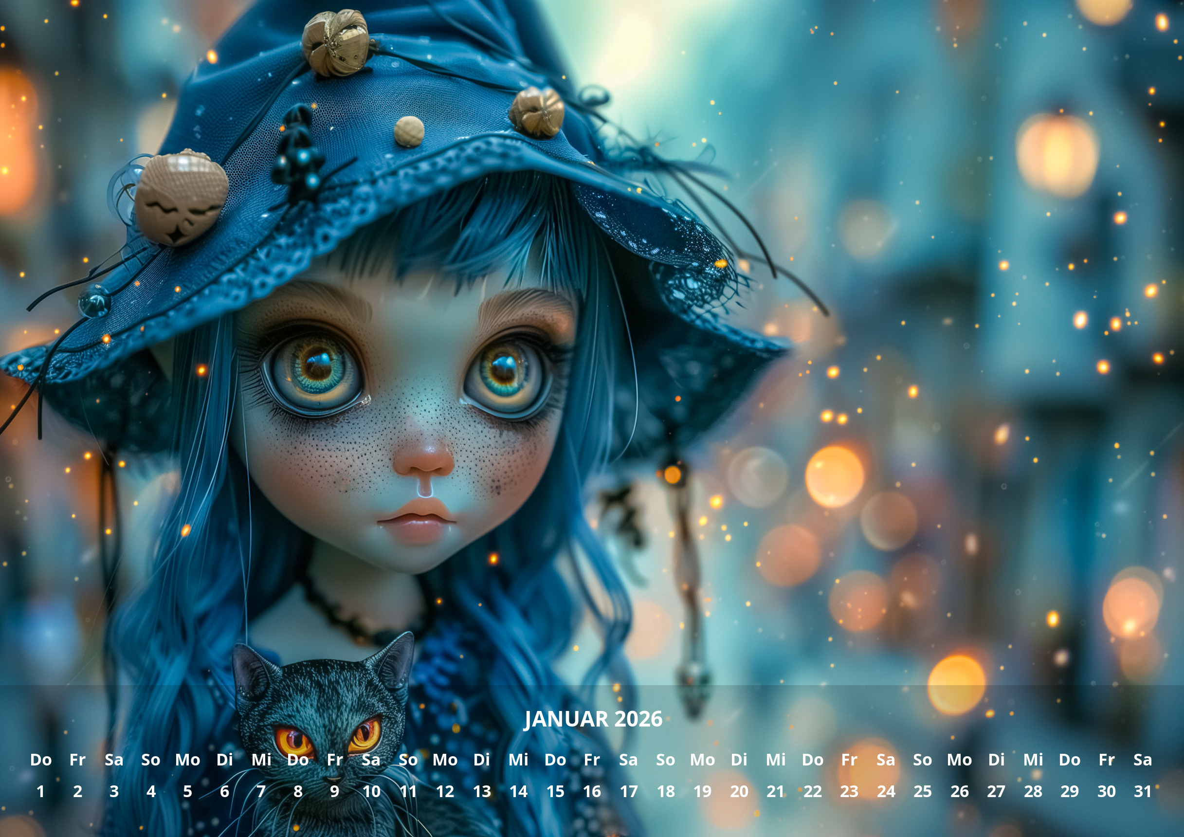 raxxa Premium-Monatskalender Licht und Magiewesen 2026 - Imagen 3