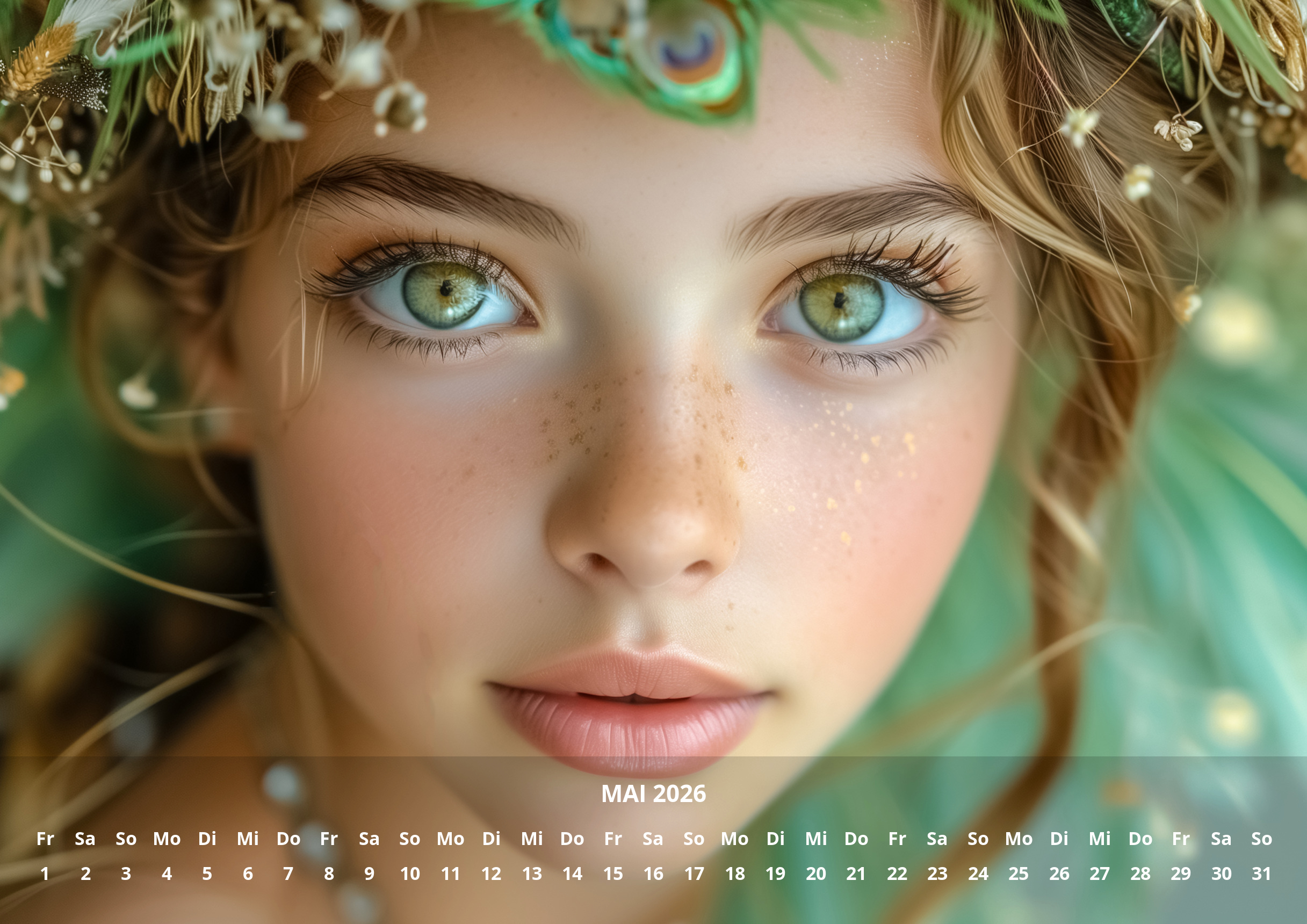 raxxa Premium-Monatskalender Licht und Magiewesen 2026 - Imagen 7