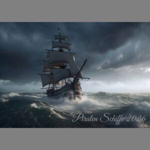 raxxa Premium-Monatskalender Piraten Schiffe 2026