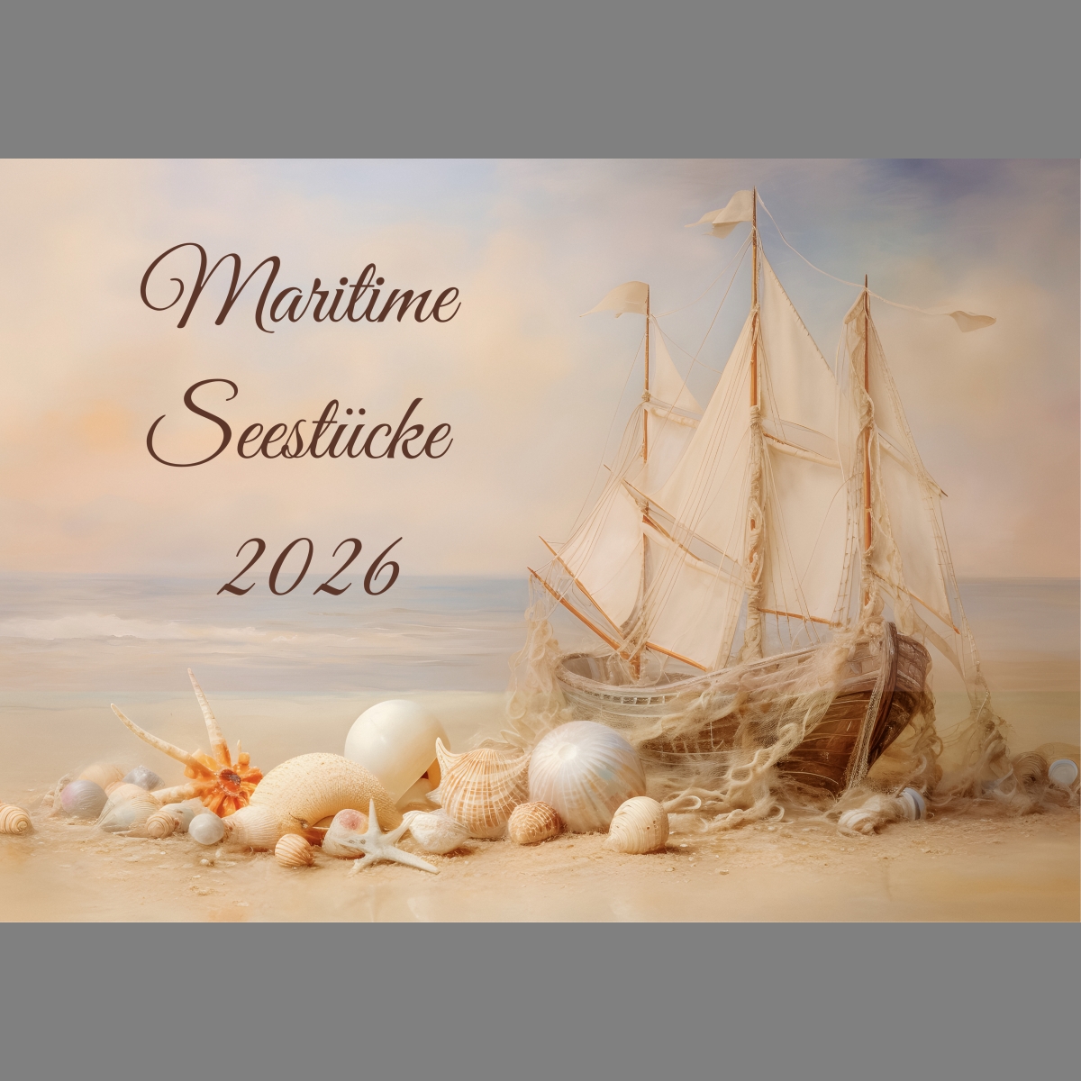 raxxa Premium-Monatskalender Maritime Seestücke 2026