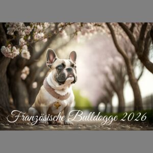 raxxa Premium-Monatskalender Französische Bulldogge 2026