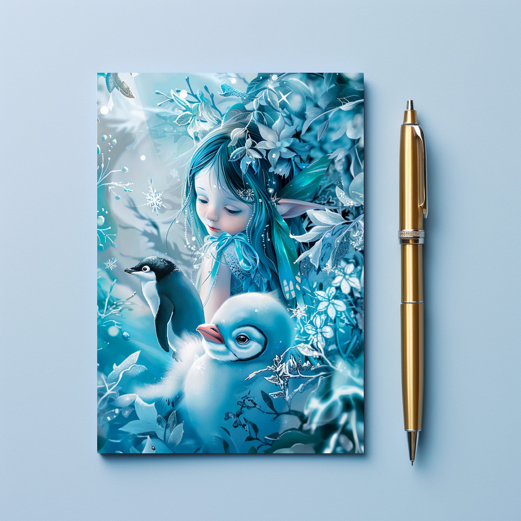 raxxa Postkarte: Winter Fairy with Penguin Companion