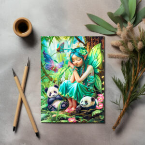 raxxa Postkarte: Forest Fairy with Gentle Pandas