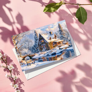 raxxa Postkarte: Christmas Cottage by Snowy River