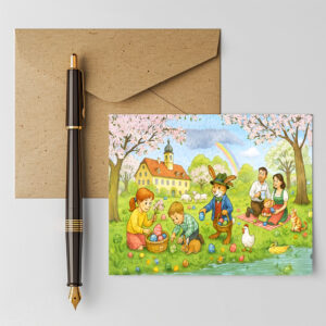 raxxa Postkarte: Easter Egg Hunt in Park