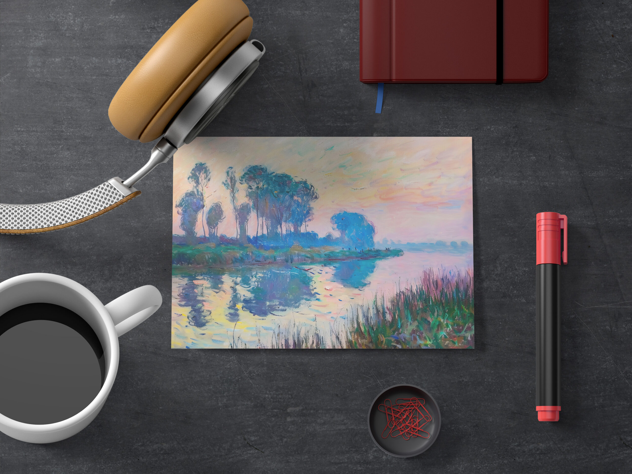 raxxa Postkarte: Tranquil Spring River Scene at Havelland