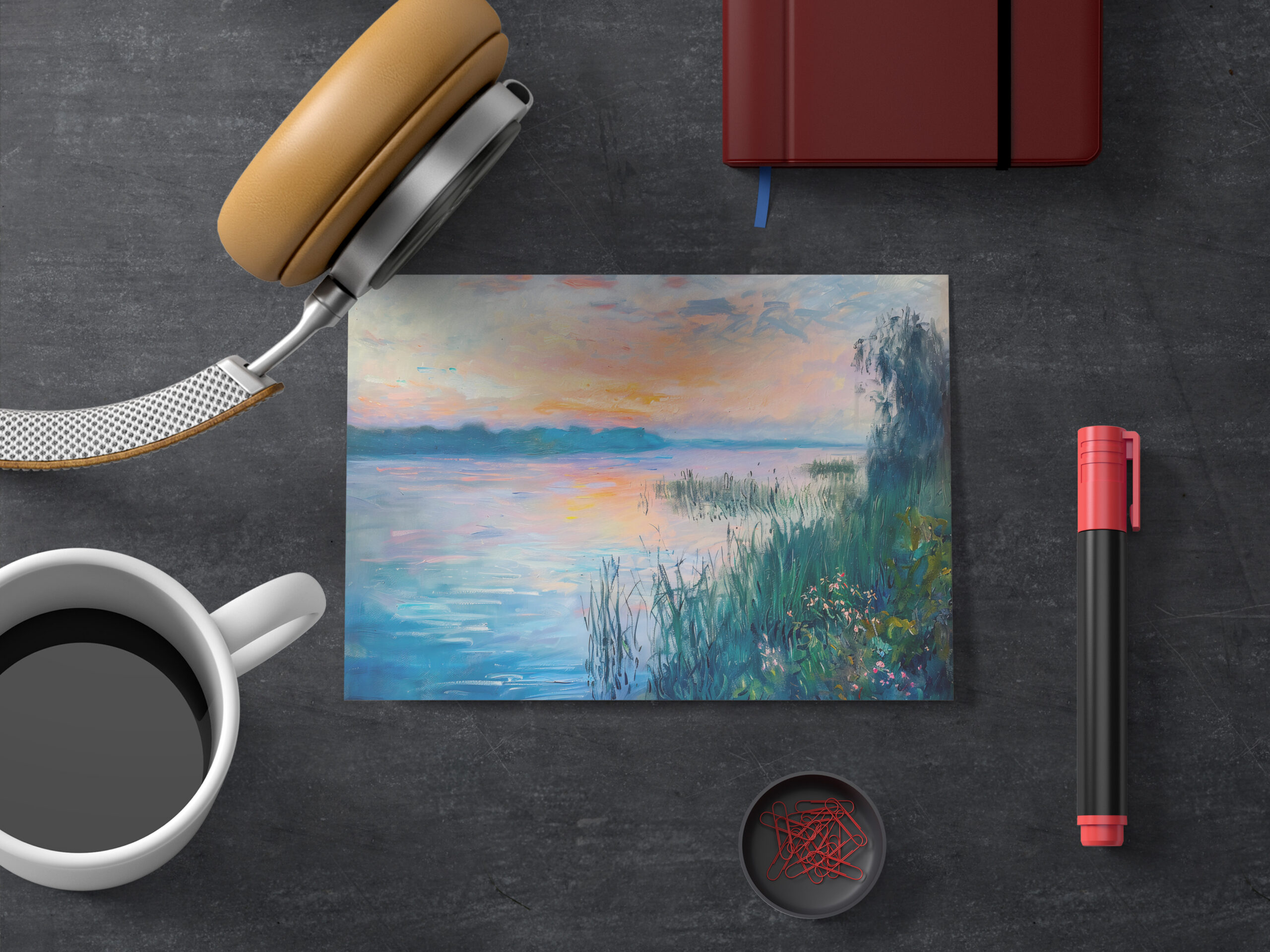 raxxa Postkarte: Sunrise Autumn River Reflections