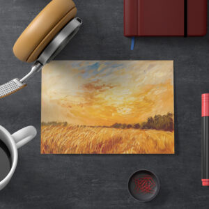 raxxa Postkarte: Wheat Field at Sunset Glow impressionisitic