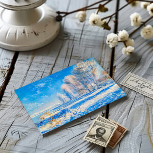 raxxa Postkarte: Frosty Winter River Morning