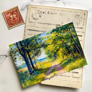 raxxa Postkarte: Forest Path in Golden Summer Light
