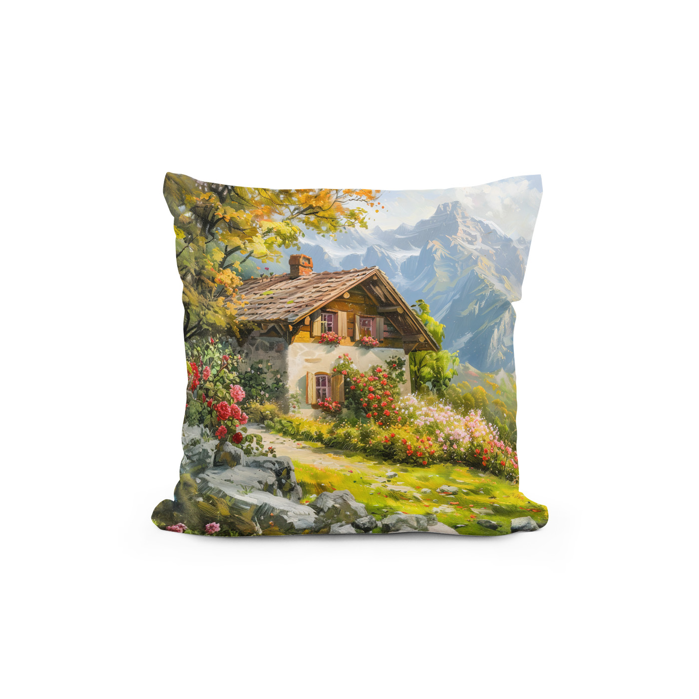 Kissen: Alpine Farmhouse with Valley View - Image 2