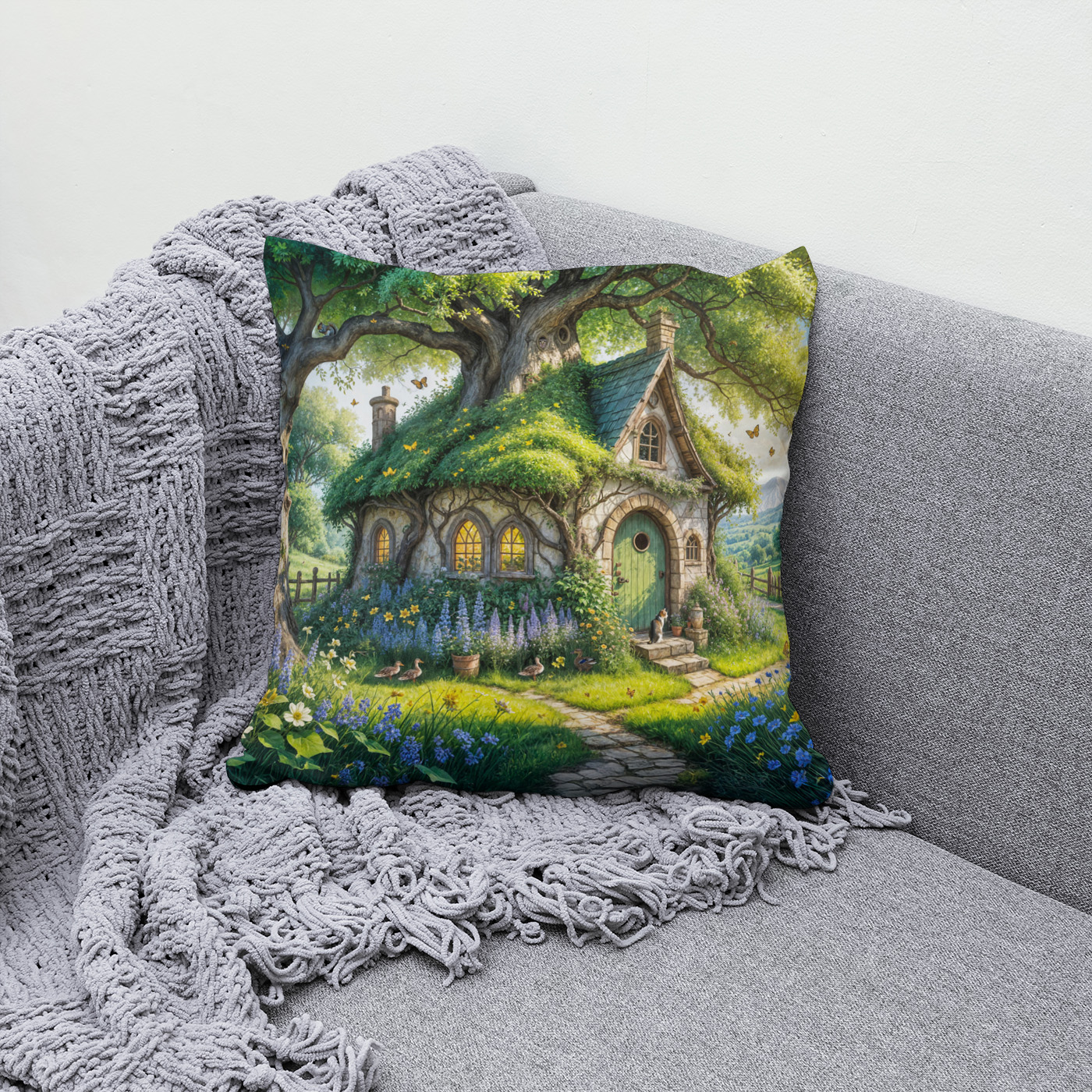 Kissen: Enchanting Cottage in Lush Garden