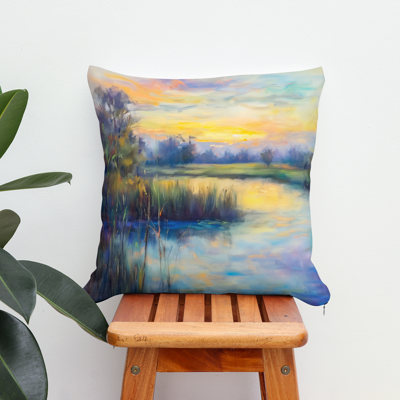 Kissen: Tranquil Havel Havelland River at Dusk