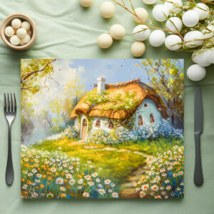 raxxa Premium-Tischset: Thatched Roof Cottage by Daisy Meadow