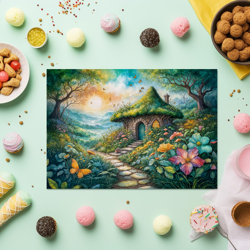 raxxa Premium-Tischset: Charming Cottage by Serene Path – Bild 2