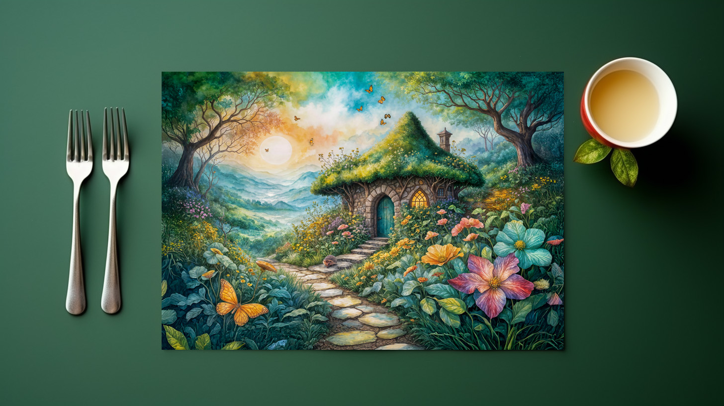 raxxa Premium-Tischset: Charming Cottage by Serene Path – Bild 3