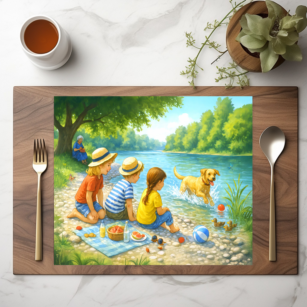 raxxa Premium-Tischset: Kids Picnic by Iasar River – Bild 2
