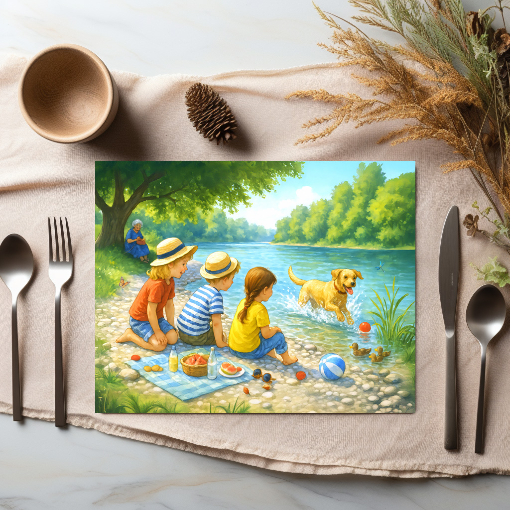 raxxa Premium-Tischset: Kids Picnic by Iasar River – Bild 3