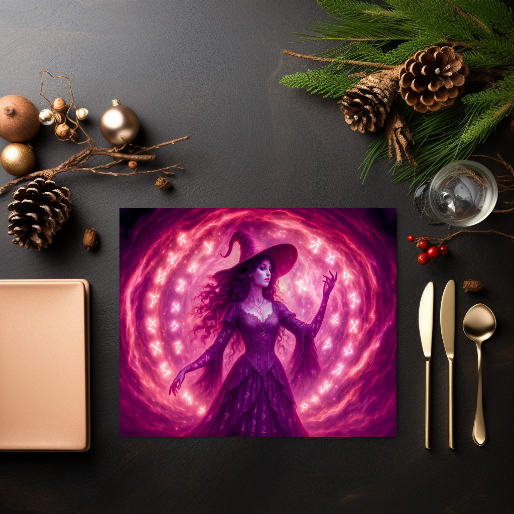 raxxa Premium-Tischset: Witch summoning runes in a magic circle - Image 2