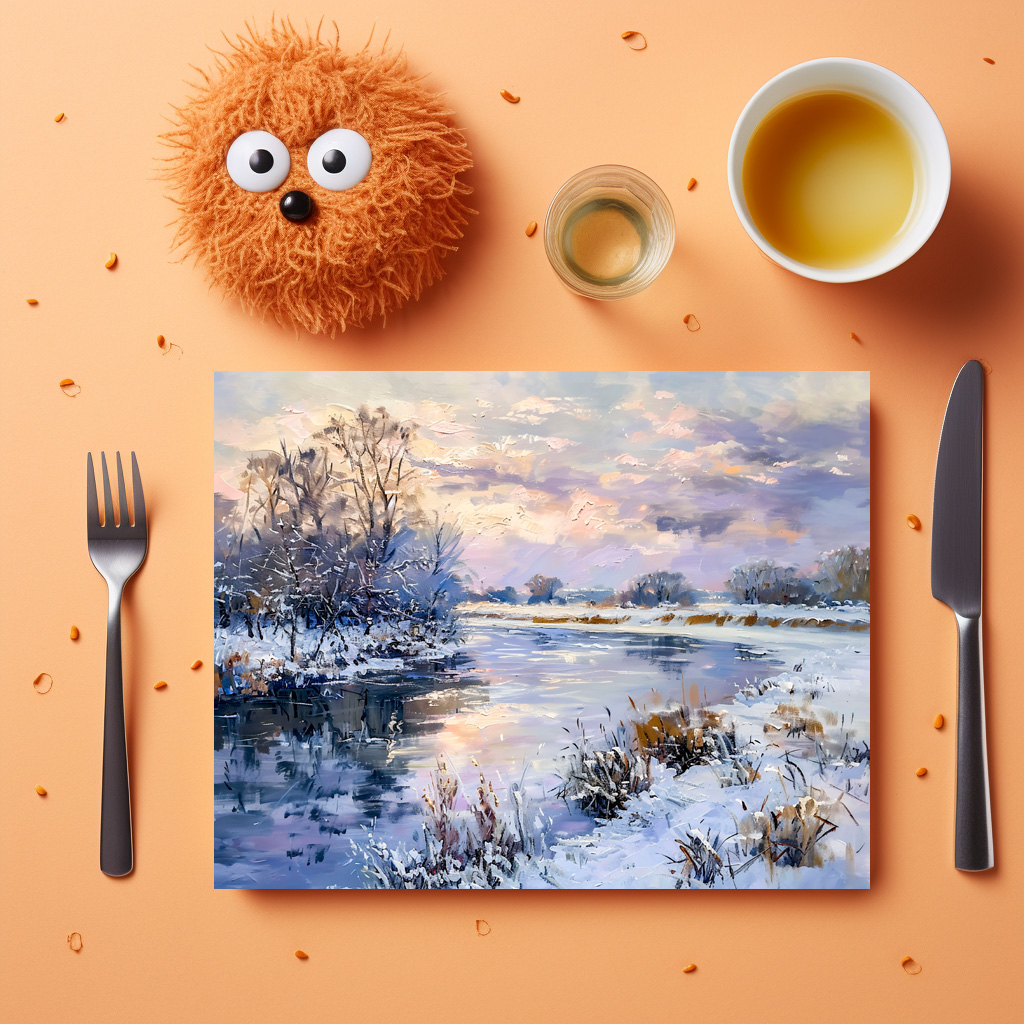 raxxa Premium-Tischset: Winter Havel River Landscape - Image 2