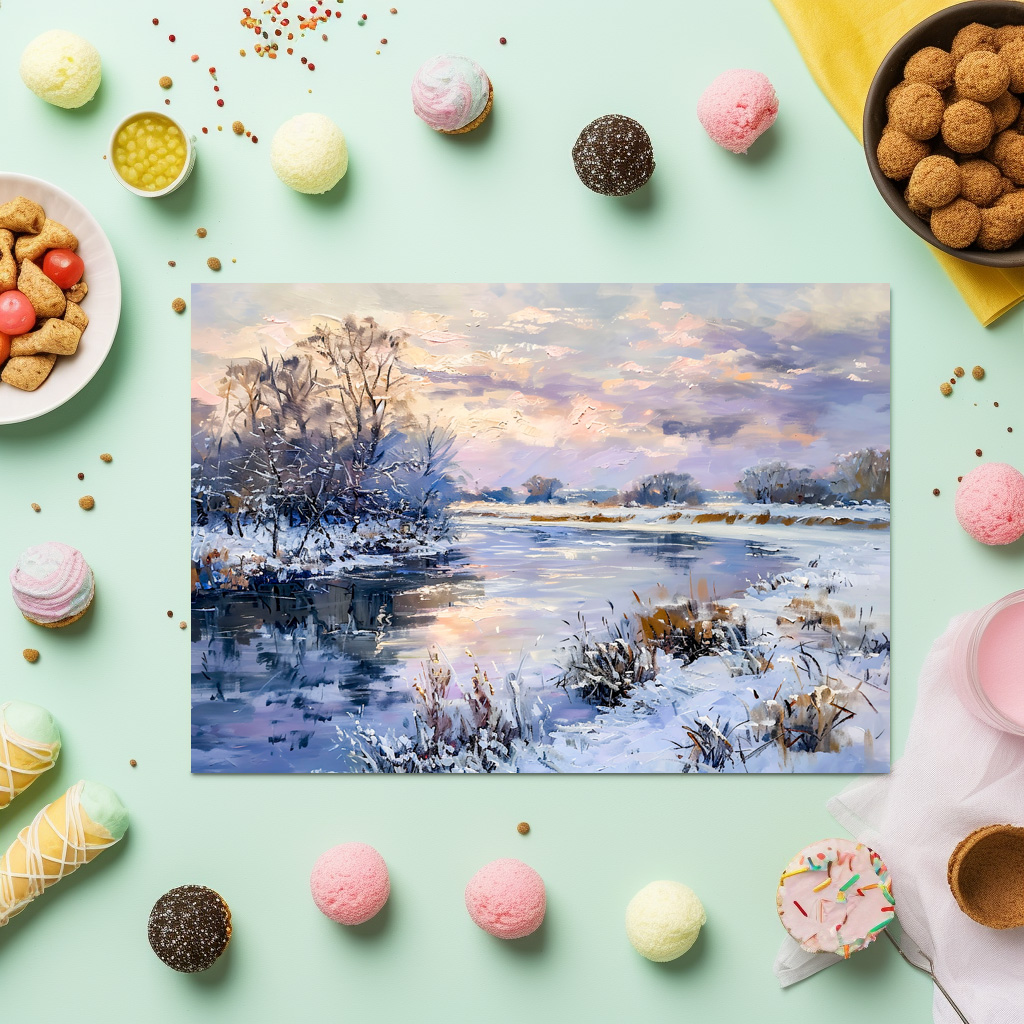 raxxa Premium-Tischset: Winter Havel River Landscape - Image 3