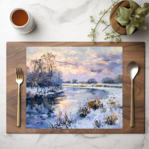 raxxa Premium-Tischset: Winter Havel River Landscape