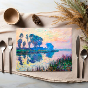 raxxa Premium-Tischset: Tranquil Spring River Scene at Havelland
