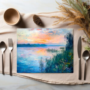 raxxa Premium-Tischset: Sunrise Autumn River Reflections