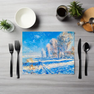 raxxa Premium-Tischset: Frosty Winter River Morning