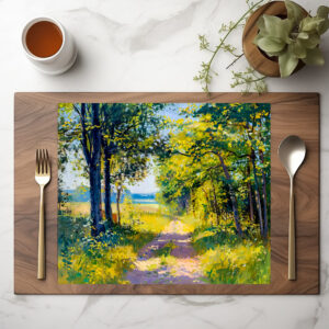raxxa Premium-Tischset: Forest Path in Golden Summer Light