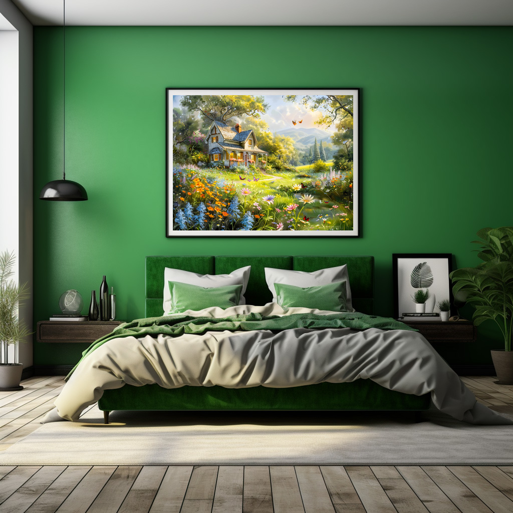 Poster: Summer Cottage with Wildflower Meadow - Image 3