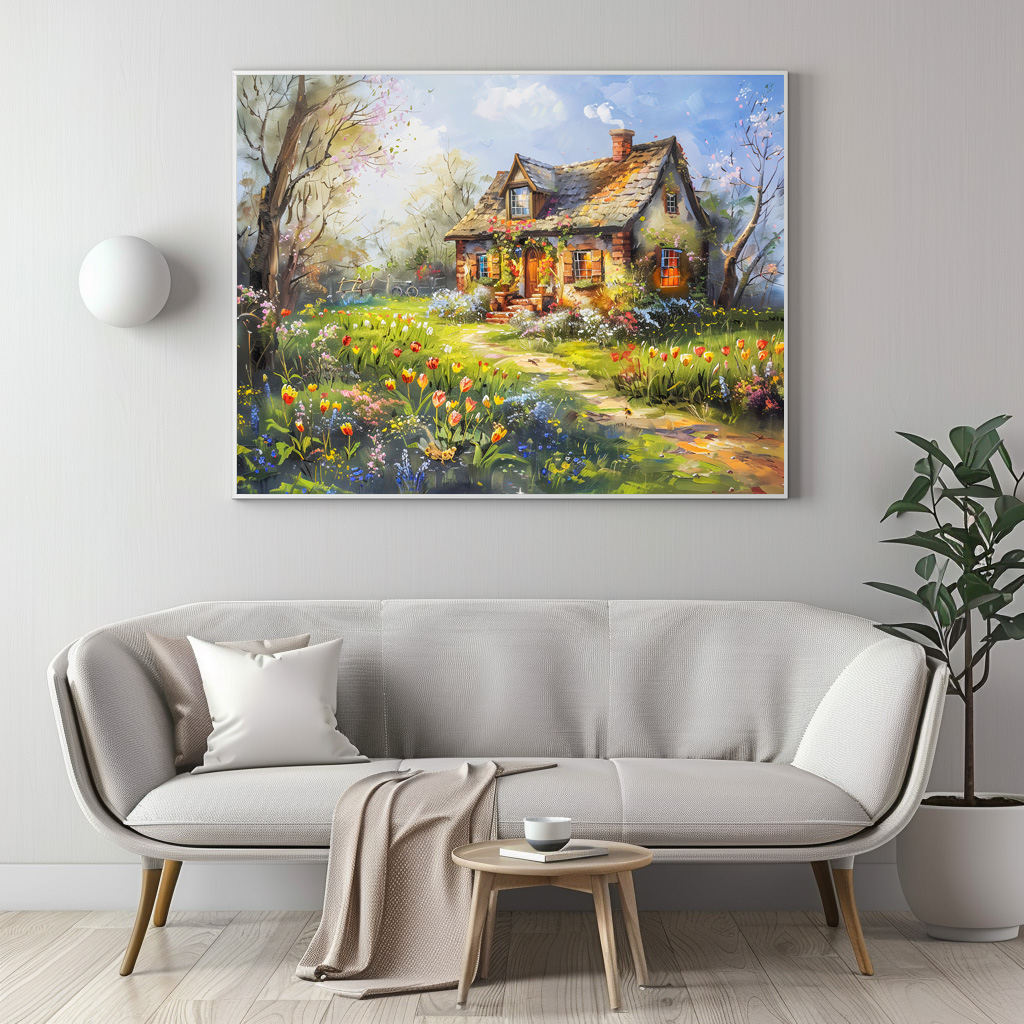 Poster: Summer Cottage with Wildflower Meadow - Image 3