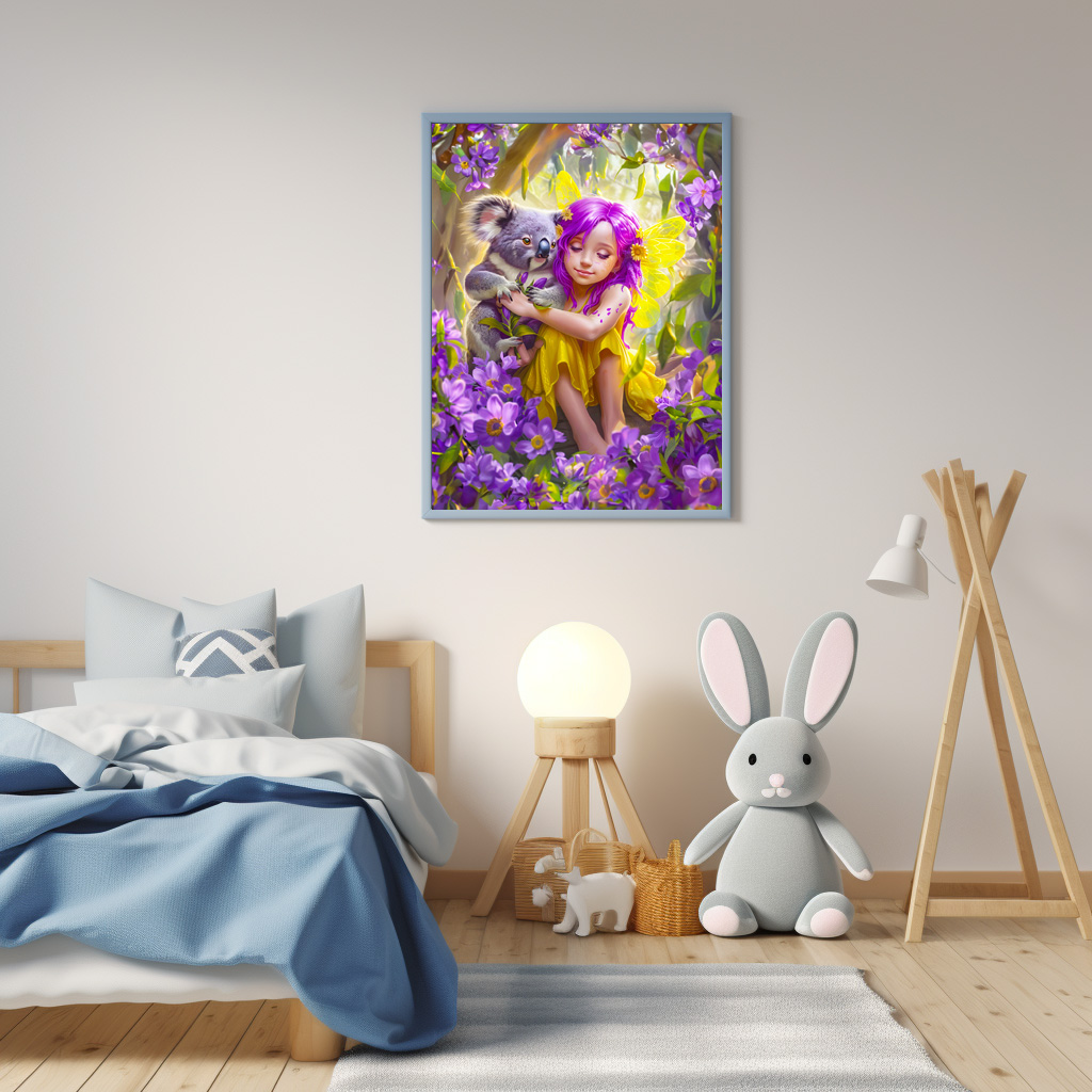 Poster: Tropical Fairy with Koalas and Orchids