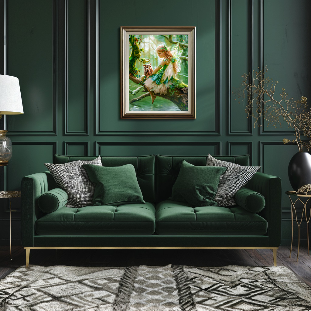 Poster: Enchanting Fairy with Owl in Forest - Image 3