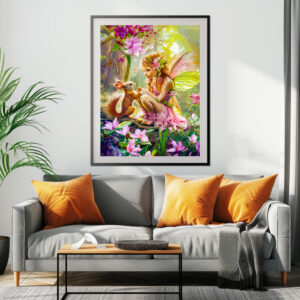 Poster: Flower Fairy and Playful Squirrel