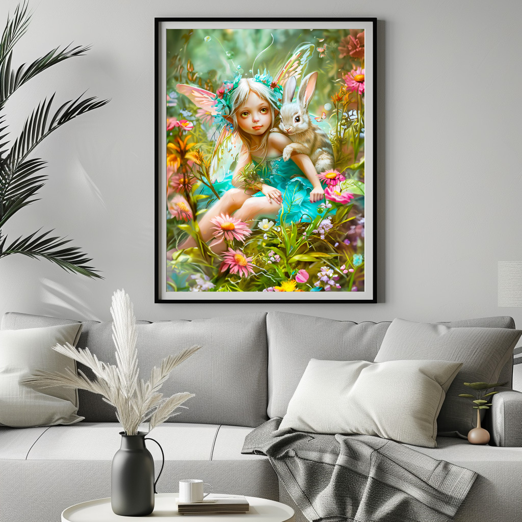 Poster: Flower Fairy and Gentle Rabbit - Image 2
