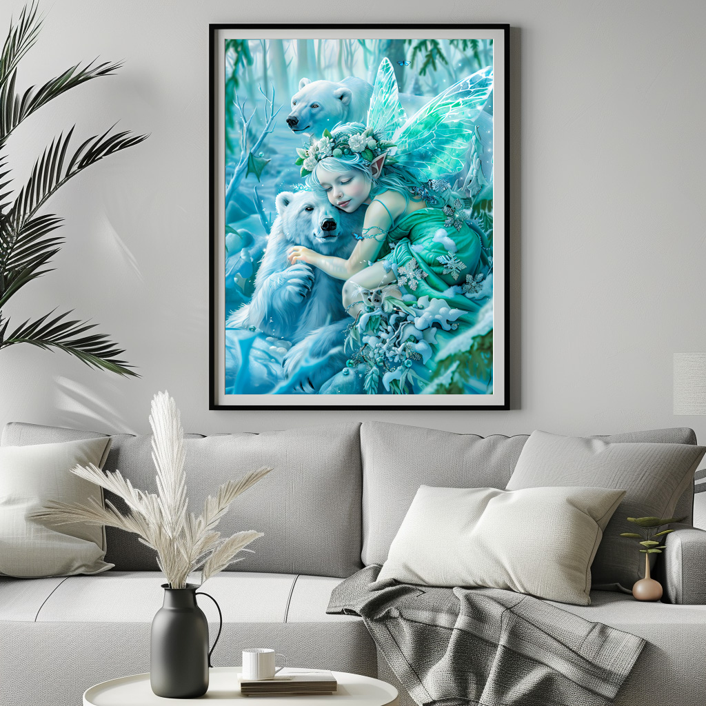 Poster: Fairy Child and Playful Polar Bears - Image 2