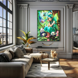 Poster: Forest Fairy with Gentle Pandas