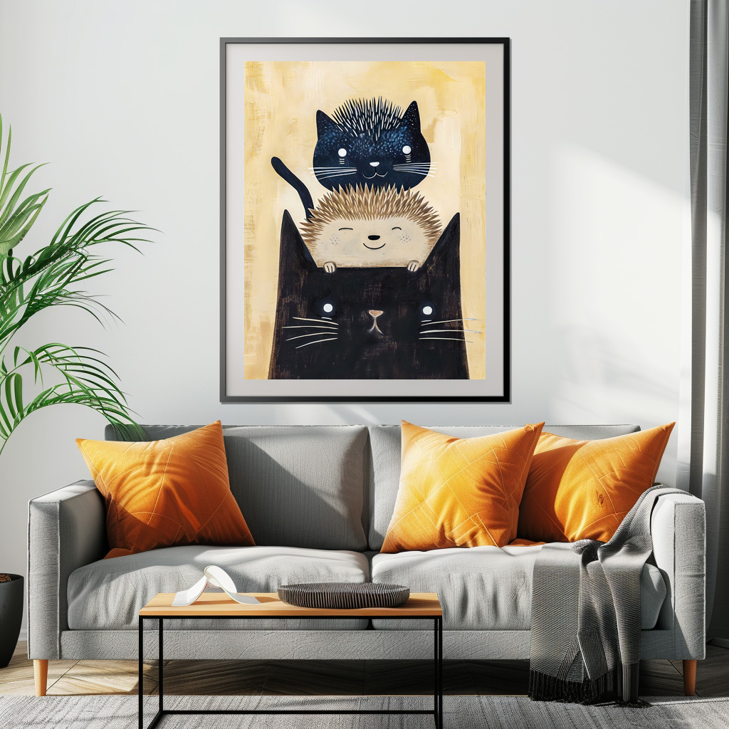 Poster: Black Cats and Hedgehog – Image 2