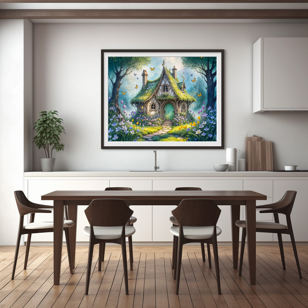 Poster: Charming Cottage with Crocus Blooms - immagine 3