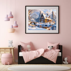 Poster: Christmas Cottage by Snowy River